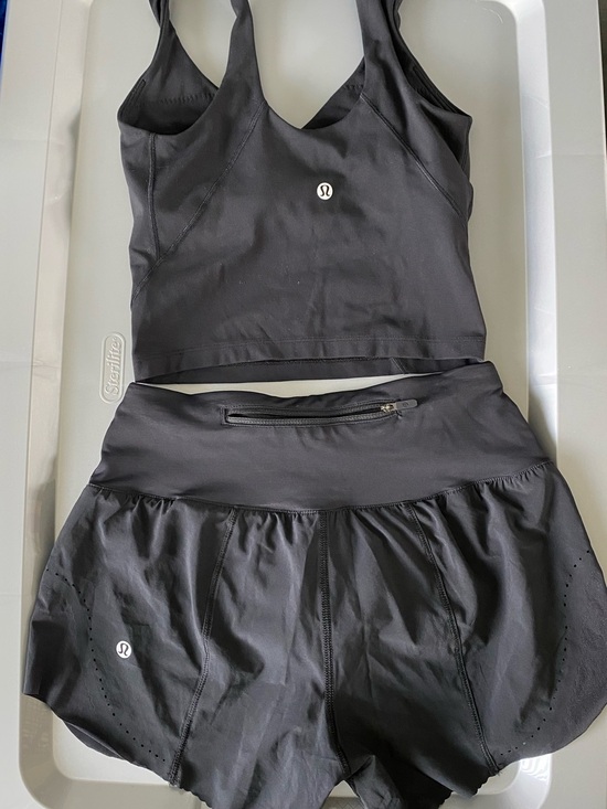 lululemon athletica Pants - Lululemon align tank and smooth stride shorts black size 2 bundle